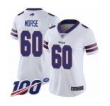 Women's Buffalo Bills #60 Mitch Morse White Vapor Untouchable Limited Player 100th Season Football Jersey