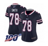 Women's Buffalo Bills #78 Bruce Smith Limited Navy Blue Inverted Legend 100th Season Football Jersey