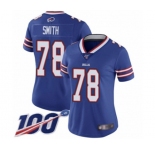 Women's Buffalo Bills #78 Bruce Smith Royal Blue Team Color Vapor Untouchable Limited Player 100th Season Football Jersey