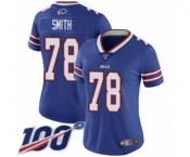 Women's Buffalo Bills #78 Bruce Smith Royal Blue Team Color Vapor Untouchable Limited Player 100th Season Football Jersey