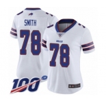 Women's Buffalo Bills #78 Bruce Smith White Vapor Untouchable Limited Player 100th Season Football Jersey