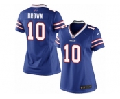 Women's Nike Buffalo Bills #10 Philly Brown Limited Royal Blue Team Color NFL Jersey