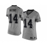 Women's Nike Buffalo Bills #14 Sammy Watkins Gray Stitched NFL Limited Gridiron Gray Jersey