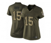 Women's Nike Buffalo Bills #15 Brandon Tate Limited Green Salute to Service NFL Jersey