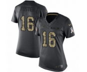 Women's Nike Buffalo Bills #16 Robert Foster Limited Black 2016 Salute to Service NFL Jersey