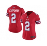 Women's Nike Buffalo Bills #2 Dan Carpenter Limited Red Rush NFL Jersey