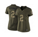 Women's Nike Buffalo Bills #2 Nathan Peterman Limited Green Salute to Service NFL Jersey