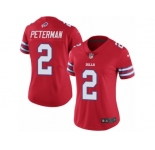 Women's Nike Buffalo Bills #2 Nathan Peterman Limited Red Rush NFL Jersey