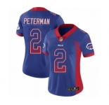 Women's Nike Buffalo Bills #2 Nathan Peterman Limited Royal Blue Rush Drift Fashion NFL Jersey
