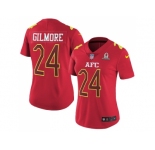 Women's Nike Buffalo Bills #24 Stephon Gilmore Red Stitched NFL Limited AFC 2017 Pro Bowl Jersey