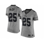 Women's Nike Buffalo Bills #25 LeSean McCoy Gray Stitched NFL Limited Gridiron Gray Jersey