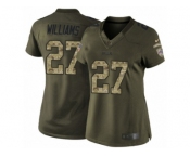 Women's Nike Buffalo Bills #27 Duke Williams Limited Green Salute to Service NFL Jersey