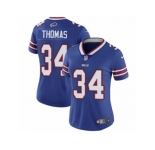 Women's Nike Buffalo Bills #34 Thurman Thomas Vapor Untouchable Limited Royal Blue Team Color NFL Jersey