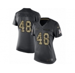 Women's Nike Buffalo Bills #48 Glenn Gronkowski Limited Black 2016 Salute to Service NFL Jersey