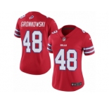 Women's Nike Buffalo Bills #48 Glenn Gronkowski Limited Red Rush NFL Jersey