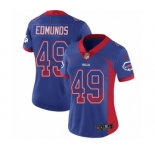 Women's Nike Buffalo Bills #49 Tremaine Edmunds Limited Royal Blue Rush Drift Fashion NFL Jersey