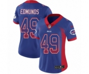 Women's Nike Buffalo Bills #49 Tremaine Edmunds Limited Royal Blue Rush Drift Fashion NFL Jersey