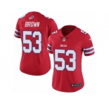 Women's Nike Buffalo Bills #53 Zach Brown Limited Red Rush NFL Jersey