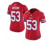 Women's Nike Buffalo Bills #53 Zach Brown Limited Red Rush NFL Jersey