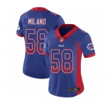 Women's Nike Buffalo Bills #58 Matt Milano Limited Royal Blue Rush Drift Fashion NFL Jersey