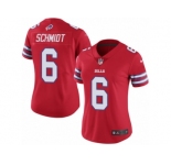 Women's Nike Buffalo Bills #6 Colton Schmidt Limited Red Rush NFL Jersey
