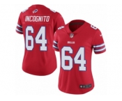 Women's Nike Buffalo Bills #64 Richie Incognito Limited Red Rush NFL Jersey