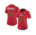 Women's Nike Buffalo Bills #64 Richie Incognito Red Stitched NFL Limited AFC 2017 Pro Bowl Jersey