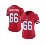 Women's Nike Buffalo Bills #66 Seantrel Henderson Limited Red Rush NFL Jersey