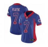 Women's Nike Buffalo Bills #7 Doug Flutie Limited Royal Blue Rush Drift Fashion NFL Jersey