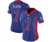Women's Nike Buffalo Bills #7 Doug Flutie Limited Royal Blue Rush Drift Fashion NFL Jersey