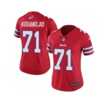 Women's Nike Buffalo Bills #71 Cyrus Kouandjio Limited Red Rush NFL Jersey