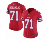 Women's Nike Buffalo Bills #71 Cyrus Kouandjio Limited Red Rush NFL Jersey