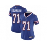 Women's Nike Buffalo Bills #71 Cyrus Kouandjio Vapor Untouchable Limited Royal Blue Team Color NFL Jersey