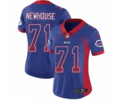 Women's Nike Buffalo Bills #71 Marshall Newhouse Limited Royal Blue Rush Drift Fashion NFL Jersey