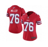 Women's Nike Buffalo Bills #76 John Miller Limited Red Rush NFL Jersey