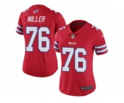 Women's Nike Buffalo Bills #76 John Miller Limited Red Rush NFL Jersey