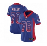 Women's Nike Buffalo Bills #76 John Miller Limited Royal Blue Rush Drift Fashion NFL Jersey