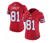 Women's Nike Buffalo Bills #81 Marcus Easley Limited Red Rush NFL Jersey