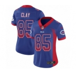 Women's Nike Buffalo Bills #85 Charles Clay Limited Royal Blue Rush Drift Fashion NFL Jersey