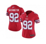 Women's Nike Buffalo Bills #92 Adolphus Washington Limited Red Rush NFL Jersey