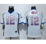 nike women nfl jerseys buffalo bills #12 jim kelly white[Elite drift fashion]