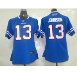 nike women nfl jerseys buffalo bills #13 johnson blue[nike]