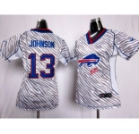 nike women nfl jerseys buffalo bills #13 johnson[fem fan zebra]