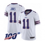 Youth Buffalo Bills #11 Zay Jones White Vapor Untouchable Limited Player 100th Season Football Jersey