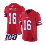 Youth Buffalo Bills #16 Robert Foster Limited Red Rush Vapor Untouchable 100th Season Football Jersey
