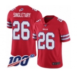 Youth Buffalo Bills #26 Devin Singletary Limited Red Rush Vapor Untouchable 100th Season Football Jersey