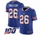 Youth Buffalo Bills #26 Devin Singletary Royal Blue Team Color Vapor Untouchable Limited Player 100th Season Football Jersey