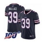 Youth Buffalo Bills #39 Levi Wallace Limited Navy Blue Inverted Legend 100th Season Football Jersey