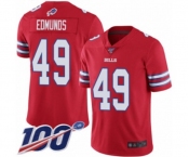 Youth Buffalo Bills #49 Tremaine Edmunds Limited Red Rush Vapor Untouchable 100th Season Football Jersey