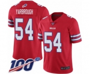 Youth Buffalo Bills #54 Eddie Yarbrough Limited Red Rush Vapor Untouchable 100th Season Football Jersey